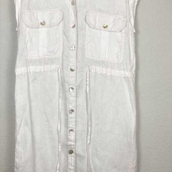 Linen Dress Free People Meet Me Halfway Linen Shirt Dress - Picture 9 of 16